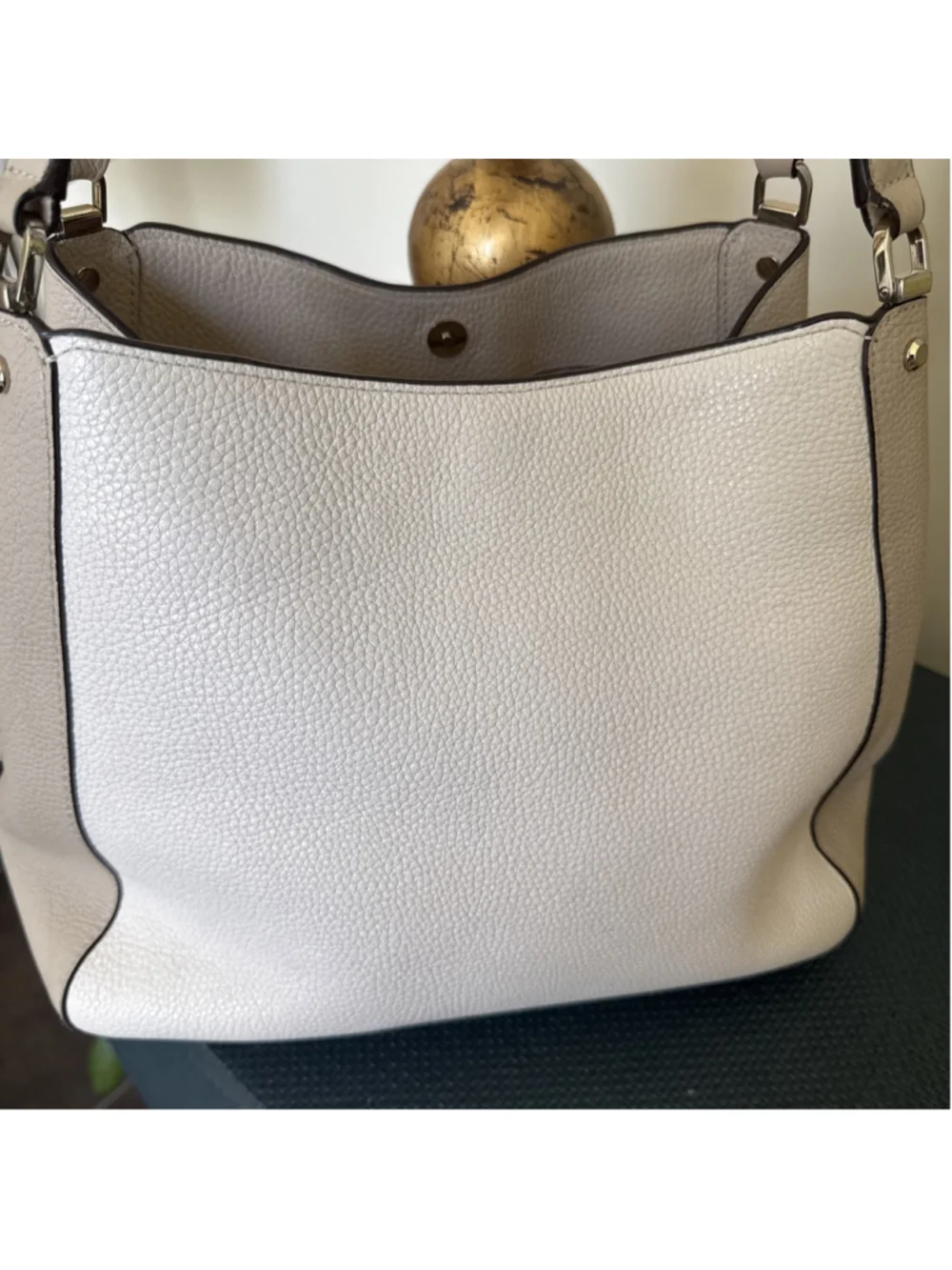 Kate Spade Leila 3 Compartment Shoulder Bag & Wallet Ivory Beige Pebble Leather
